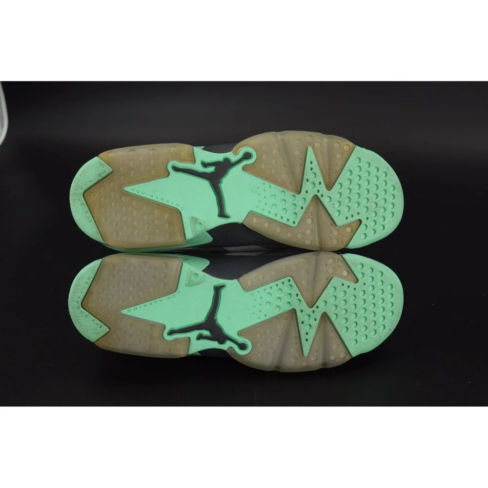 Jordan Air Jordan 6 Retro GG Kids 7.5Y Grey Green Glow 543390-005 Good Condition